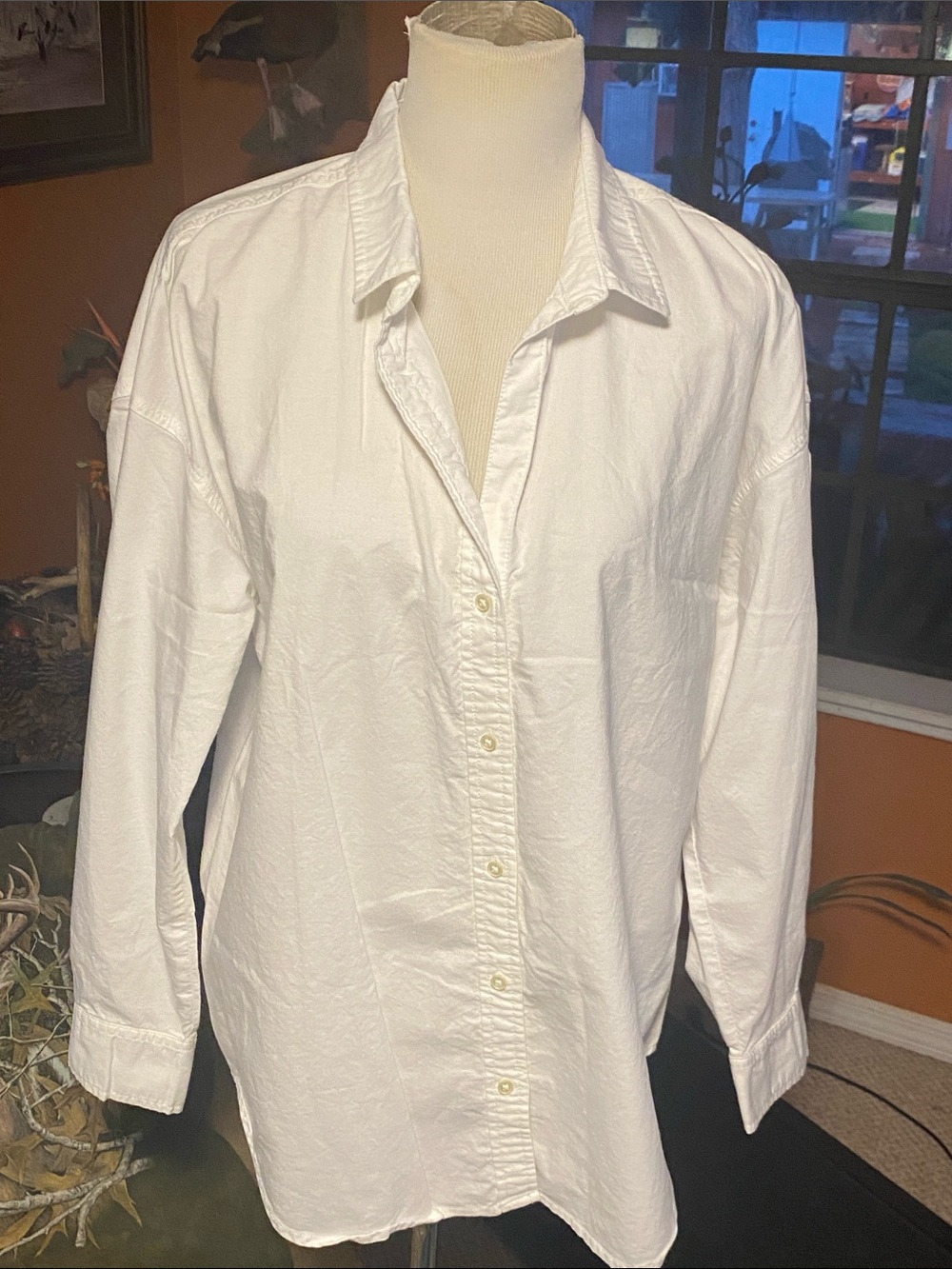 CLASSIC Cotton White Button-Down Shirt for the Beach, Lunch, or Lounge
